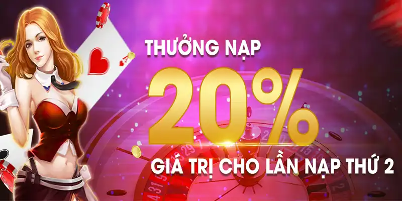 Khuyến mãi SV88 nhận 20% giá trị cho lần nạp thứ 2